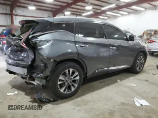 2017 Nissan Murano SL with VIN 5N1AZ2MH9HN184774, listed as a Copart auction lot 47986105 with 153,228 mi miles and Salvage Title. Bid and sale history available at DreamBid. Image 3.