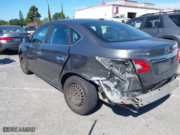 2015 Nissan Sentra S with VIN 3N1AB7AP3FY303648, listed as a IAAI auction lot 41707507 with 120,880 mi miles. Bid and sale history available at carsss.com. Image 3.