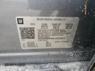 2018 Buick Enclave Essence with VIN 5GAERBKW4JJ212874, listed as a Copart auction lot 80506014 with Not Provided miles and Non Repairable. Bid and sale history available at DreamBid. Image 14.