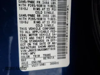 2016 Infiniti QX70 with VIN JN8CS1MU0GM671928, listed as a Copart auction lot 54887775 with 163,054 mi miles and Salvage title. Bid and sale history available at DreamBid. Image 13.