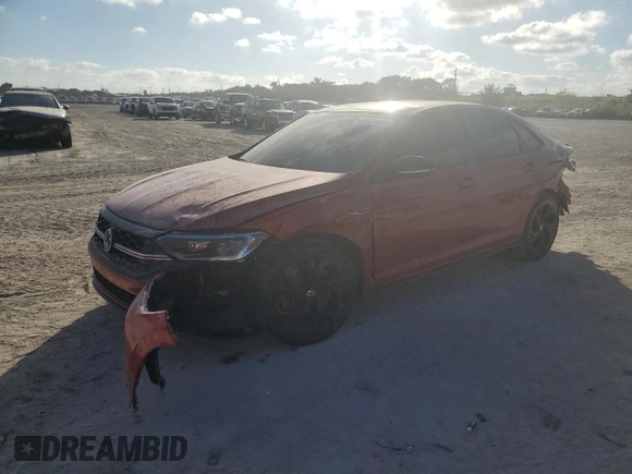 2023 Volkswagen Jetta Autobahn with VIN 3VW2T7BU3PM055135, listed as a Copart auction lot 42927685 with 25,678 mi miles and Non repairable. Bid and sale history available at DreamBid. Image 1.