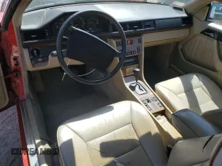 1990 Mercedes-Benz 300 CE with VIN WDBEA51D7LB137591, listed as a Copart auction lot 49811234 with 23,385 mi miles and Salvage Title. Bid and sale history available at carsss.com. Image 8.