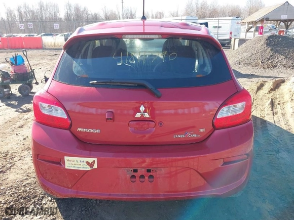 2020 Mitsubishi Mirage SE with VIN ML32A4HJ2LH008457, listed as a IAAI auction lot 41811790 with 77,518 mi miles. Bid and sale history available at carsss.com. Image 16.