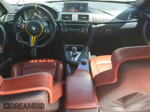2018 BMW M3 with VIN WBS8M9C54J5J79224, listed as a Copart auction lot 49957215 with 73,015 mi miles and Salvage Title. Bid and sale history available at carsss.com. Image 8.
