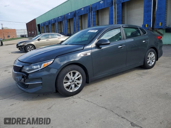 2016 Kia Optima LX with VIN KNAGT4L35G5071417, listed as a Copart auction lot 52211165 with 72,206 mi miles and Salvage Title. Bid and sale history available at carsss.com. Image 1.