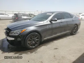 2018 Genesis G80 3.8L with VIN KMHGN4JE2JU277420, listed as a Copart auction lot 67351614 with 145,203 mi miles and Salvage Title. Bid and sale history available at carsss.com. Image 1.