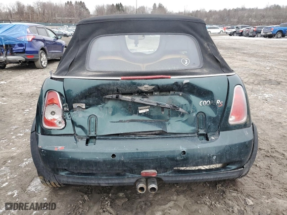 2005 MINI Cooper Convertible S with VIN WMWRH335X5TF84020, listed as a Copart auction lot 45285555 with 0 mi miles and Salvage Title. Bid and sale history available at carsss.com. Image 6.