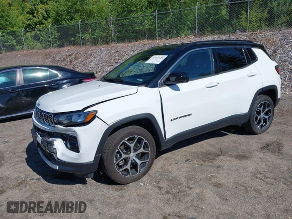 2024 Jeep Compass Limited с VIN 3C4NJDCN0RT164821, выставлен на аукционе IAAI как лот 42352628 с пробегом 8 203 миль миль и . История ставок и продаж доступна на DreamBid. Изображение 2.