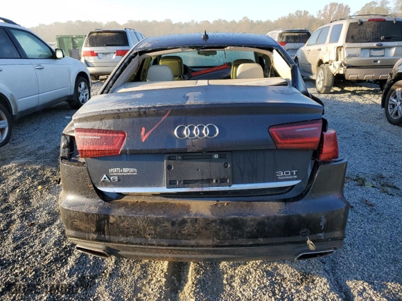 2017 Audi A6 Premium Plus with VIN WAUF2AFC3HN030889, listed as a Copart auction lot 74467614 with 89,500 mi miles and Salvage Title. Bid and sale history available at carsss.com. Image 6.