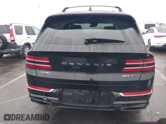 2022 Genesis GV80 Advanced Plus with VIN KMUHCESCXNU078815, listed as a IAAI auction lot 41558532 with 35,424 mi miles and . Bid and sale history available at DreamBid. Image 16.