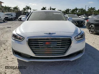 2019 Genesis G90 z VIN KMTF54JH1KU054539, wystawiony jako Copart lot #81937834 z przebiegiem 27 024 mil mil oraz Nie do naprawy • Non repairable. Historia ofert i sprzedaży dostępna na DreamBid. Obrazek 5.