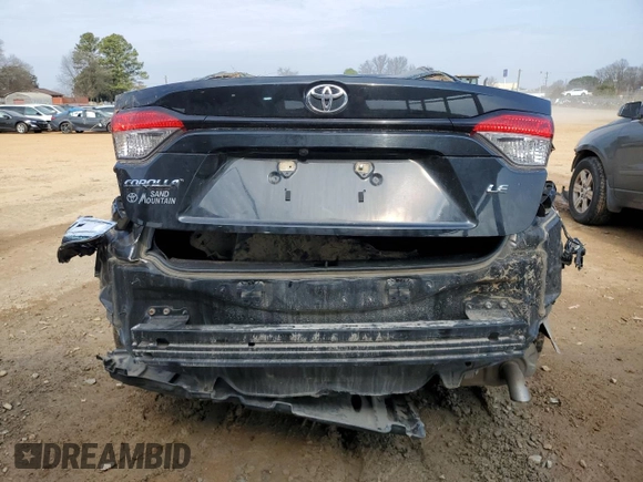 2021 Toyota Corolla LE with VIN 5YFEPMAE1MP165859, listed as a Copart auction lot 44055245 with 94,849 mi miles and Salvage Title. Bid and sale history available at carsss.com. Image 6.