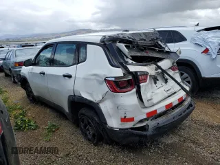 2020 Jeep Compass Sport with VIN 3C4NJDAB4LT167012, listed as a Copart auction lot 54540555 with 196,636 mi miles and Salvage title. Bid and sale history available at DreamBid. Image 2.
