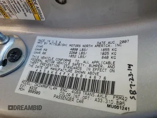 2008 Mitsubishi Eclipse GS with VIN 4A3AK64FX8E014676, listed as a Copart auction lot 81796924 with 190,423 mi miles and Salvage Title. Bid and sale history available at carsss.com. Image 12.