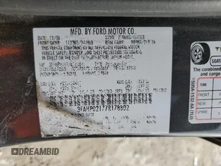 2007 Ford Fusion SEL with VIN 3FAHP02177R178802, listed as a Copart auction lot 46998205 with 224,966 mi miles and Salvage Title. Bid and sale history available at carsss.com. Image 12.