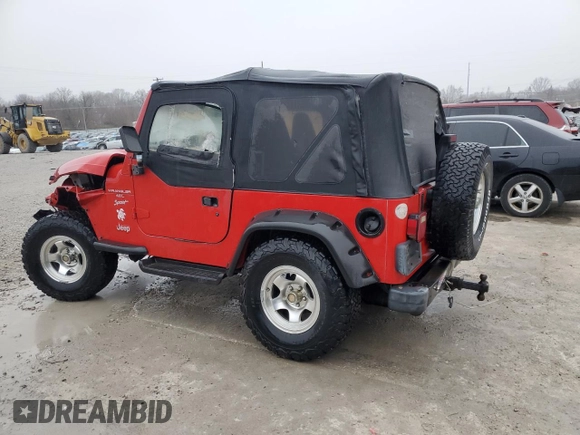 1999 Jeep Wrangler Sport with VIN 1J4FY19S1XP414364, listed as a Copart auction lot 43605485 with 184,363 mi miles and Non Repairable. Bid and sale history available at carsss.com. Image 2.