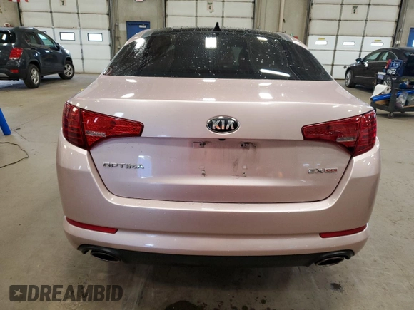 2013 Kia Optima EX with VIN 5XXGN4A72DG184011, listed as a Copart auction lot 54006235 with 0 mi miles and Salvage Title. Bid and sale history available at carsss.com. Image 6.