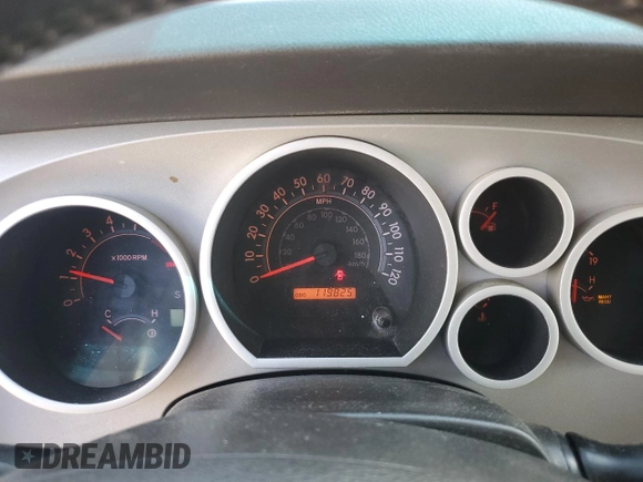 2008 Toyota Tundra with VIN 5TFBV54138X039226, listed as a Copart auction lot 54946555 with 119,825 mi miles and Salvage title. Bid and sale history available at DreamBid. Image 9.