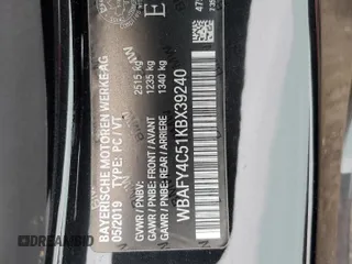 2019 BMW 8 Series M850i xDrive with VIN WBAFY4C51KBX39240, listed as a Copart auction lot 58042555 with 23,014 mi miles and Non repairable. Bid and sale history available at DreamBid. Image 12.