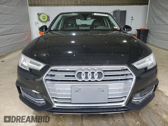 2017 Audi A4 Premium Plus with VIN WAUENAF44HN009318, listed as a Copart auction lot 57634515 with 53,636 mi miles and Salvage title. Bid and sale history available at DreamBid. Image 5.