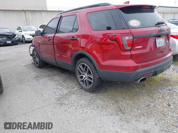 2017 Ford Explorer Sport with VIN 1FM5K8GT3HGB06956, listed as a IAAI auction lot 41787500 with Not Provided miles and . Bid and sale history available at carsss.com. Image 3.