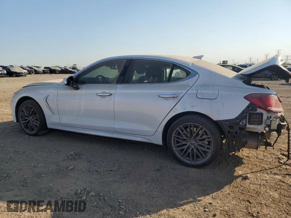 2019 Genesis G70 Dynamic with VIN KMTG34LE8KU037475, listed as a Copart auction lot 75364654 with 45,727 mi miles and Salvage Title. Bid and sale history available at DreamBid. Image 2.