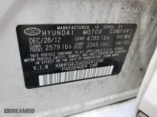 2013 Hyundai Azera with VIN KMHFG4JGXDA241200, listed as a Copart auction lot 71171354 with 249,007 mi miles and Salvage Title. Bid and sale history available at carsss.com. Image 14.