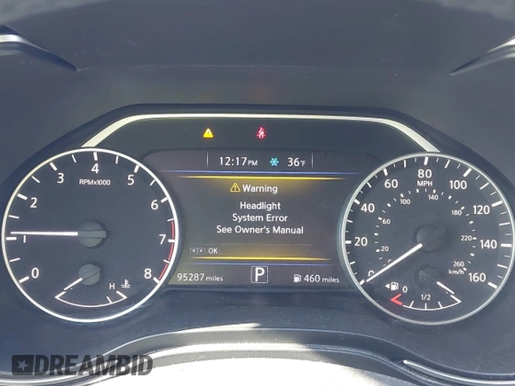 2017 Nissan Maxima SV with VIN 1N4AA6AP8HC418905, listed as a IAAI auction lot 41248444 with 95,287 mi miles and . Bid and sale history available at DreamBid. Image 7.