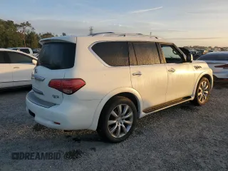 2012 Infiniti QX56 8-passenger with VIN JN8AZ2NC5C9317348, listed as a Copart auction lot 80079664 with 122,457 mi miles and Non Repairable. Bid and sale history available at carsss.com. Image 3.