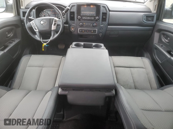 2021 Nissan Titan SV with VIN 1N6AA1EE2MN507967, listed as a Copart auction lot 45288265 with 53,293 mi miles and Salvage title. Bid and sale history available at DreamBid. Image 8.