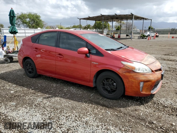 2012 Toyota Prius One with VIN JTDKN3DU6C5477032, listed as a Copart auction lot 51830945 with 196,872 mi miles and Salvage Title. Bid and sale history available at carsss.com. Image 4.
