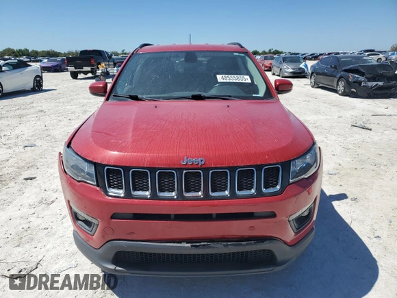 2019 Jeep Compass Altitude with VIN 3C4NJCBB7KT851771, listed as a Copart auction lot 48555855 with 77,820 mi miles and Salvage Title. Bid and sale history available at carsss.com. Image 5.
