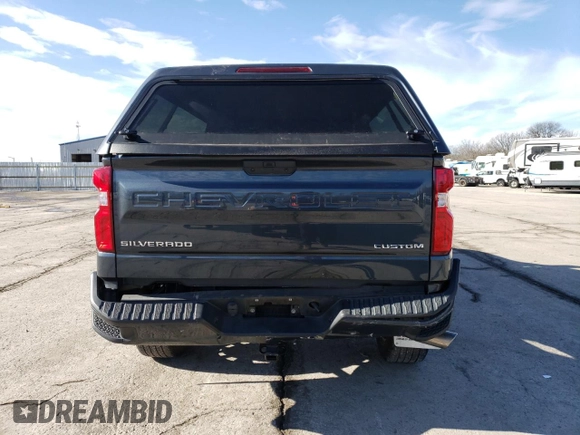 2021 Chevrolet Silverado 1500 Custom with VIN 3GCPYBEH1MG174260, listed as a Copart auction lot 87165514 with 46,231 mi miles and Salvage Title. Bid and sale history available at DreamBid. Image 6.