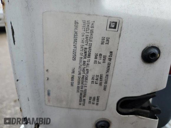 1997 Oldsmobile Cutlass Supreme S z VIN 1G3WH52M2VF322529, wystawiony jako Copart lot #52003574 z przebiegiem 140 292 mil mil oraz Szkody całkowita. Historia ofert i sprzedaży dostępna na DreamBid. Obrazek 12.