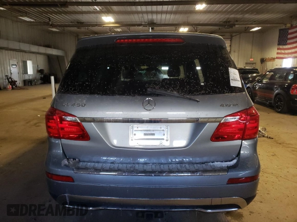 2015 Mercedes-Benz GL-Class GL 450 with VIN 4JGDF6EE4FA501737, listed as a Copart auction lot 43972504 with Not Provided miles. Bid and sale history available at carsss.com. Image 6.