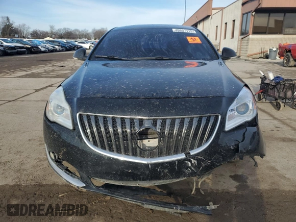 2014 Buick Regal with VIN 2G4GV5EK7E9313935, listed as a Copart auction lot 46657115 with 0 mi miles and Salvage Title. Bid and sale history available at carsss.com. Image 5.
