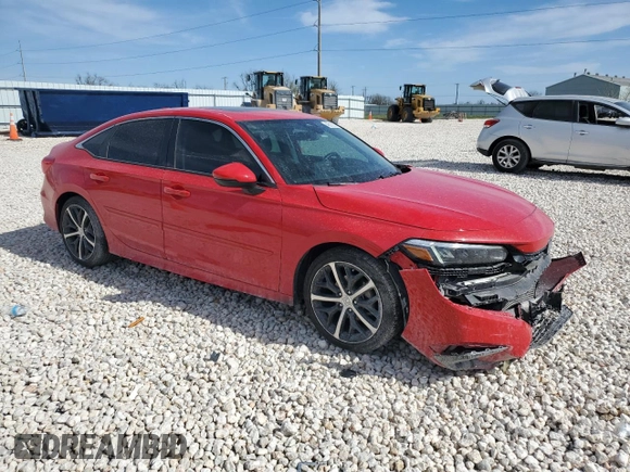 2022 Honda Civic Sedan Touring with VIN 2HGFE1F97NH306852, listed as a Copart auction lot 49012035 with 52,258 mi miles and Salvage Title. Bid and sale history available at carsss.com. Image 4.