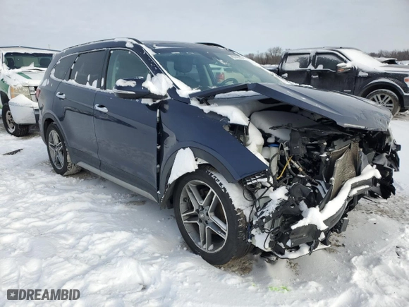 2017 Hyundai Santa Fe Limited Ultimate with VIN KM8SRDHFXHU175080, listed as a Copart auction lot 45749745 with 140,956 mi miles and Salvage Title. Bid and sale history available at carsss.com. Image 4.