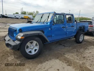 2020 Jeep Gladiator Sport S with VIN 1C6HJTAG5LL153853, listed as a Copart auction lot 56023925 with 31,143 mi miles and Salvage title. Bid and sale history available at DreamBid. Image 1.
