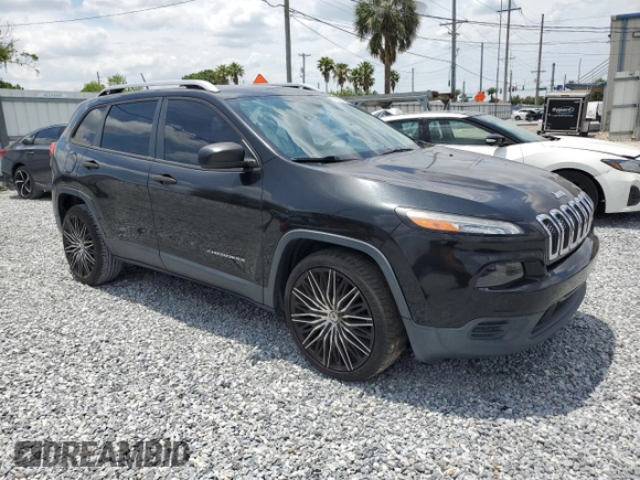 2015 Jeep Cherokee Sport with VIN 1C4PJLAB6FW657131, listed as a Copart auction lot 55533255 with 186,263 mi miles and Clean Title. Bid and sale history available at carsss.com. Image 4.
