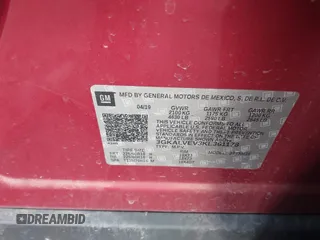 2019 GMC Terrain SLT with VIN 3GKALVEV3KL361178, listed as a IAAI auction lot 41696922 with 65,523 mi miles. Bid and sale history available at carsss.com. Image 9.