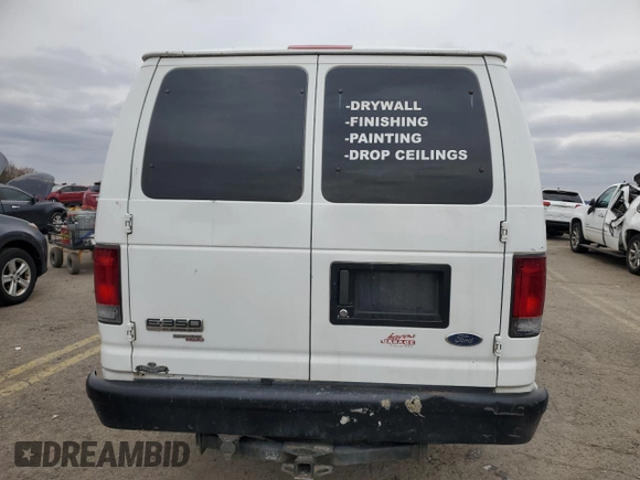 2008 Ford Econoline Passenger XL with VIN 1FBSS31L88DB06010, listed as a Copart auction lot 43622555 with 282,564 mi miles and Salvage Title. Bid and sale history available at DreamBid. Image 6.