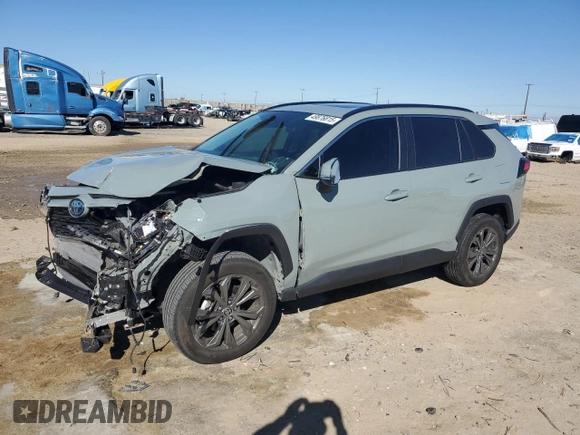 2022 Toyota RAV4 Hybrid XLE Premium with VIN 4T3B6RFV8NU102695, listed as a Copart auction lot 49876815 with 35,614 mi miles and Salvage title. Bid and sale history available at DreamBid. Image 1.