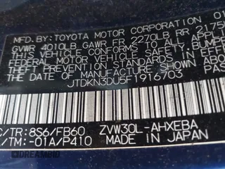 2015 Toyota Prius Four with VIN JTDKN3DU5F1916703, listed as a IAAI auction lot 41370082 with 73,407 mi miles. Bid and sale history available at carsss.com. Image 9.