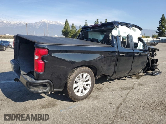 2021 Chevrolet Silverado 1500 Custom with VIN 1GCRWBEH2MZ192006, listed as a Copart auction lot 45451075 with Not Provided miles and Salvage Title. Bid and sale history available at DreamBid. Image 3.