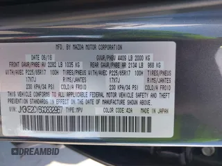 2016 Mazda CX-5 Touring with VIN JM3KE2CY6G0832967, listed as a IAAI auction lot 41943527 with 1 mi miles. Bid and sale history available at carsss.com. Image 9.