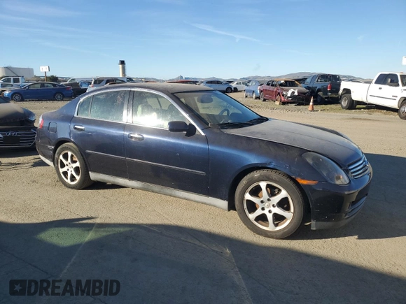2003 Infiniti G35 w/Leather z VIN JNKCV51E23M015424, wystawiony jako Copart lot #87714105 z przebiegiem 174 773 mil mil oraz Szkoda całkowita • Salvage title. Historia ofert i sprzedaży dostępna na DreamBid. Obrazek 4.