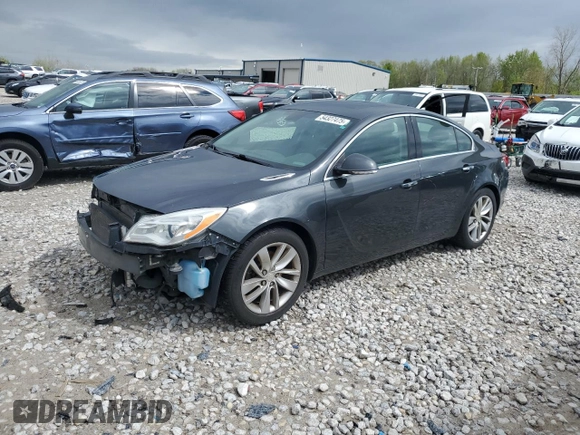 2014 Buick Regal Premium I with VIN 2G4GN5EX9E9312524, listed as a Copart auction lot 54327475 with 108,401 mi miles and Clean Title. Bid and sale history available at DreamBid. Image 1.