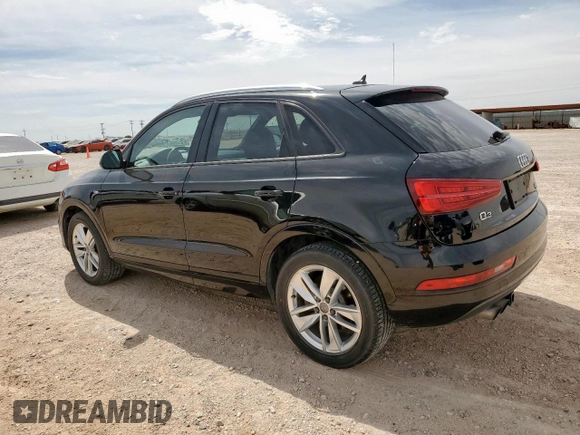 2018 Audi Q3 Premium with VIN WA1ECCFS7JR008837, listed as a Copart auction lot 56244185 with 90,846 mi miles and Salvage title. Bid and sale history available at DreamBid. Image 2.