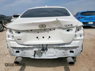 2020 Infiniti Q50 Red Sport 400 with VIN JN1FV7AR1LM660114, listed as a Copart auction lot 55658965 with 28,318 mi miles and Salvage title. Bid and sale history available at DreamBid. Image 6.